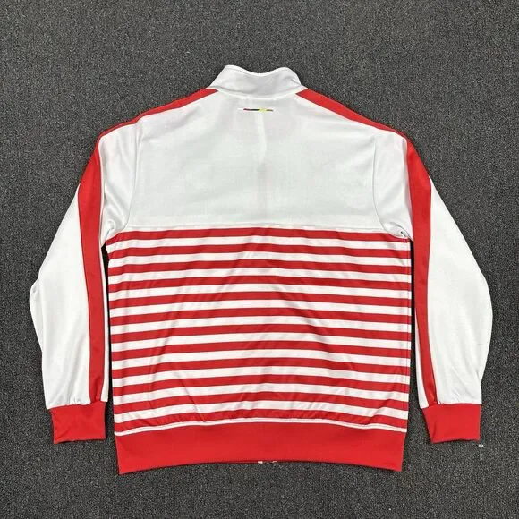 Puma Arsenal Track Jacket Men Red White Fly Emirates Soccer 2014-2015 Size Large - Picture 2 of 6
